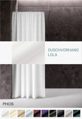 Белая занавеска для душа - DV-LOLA200-070 - PHOS Design GmbH - серая / цвет по индивидуальному заказу / бежевая