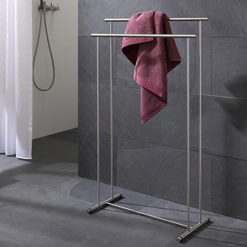 Вешалка для полотенец 2 держателя - HTB2 - PHOS Design GmbH - напольная / из нержавеющей стали / для отеля
