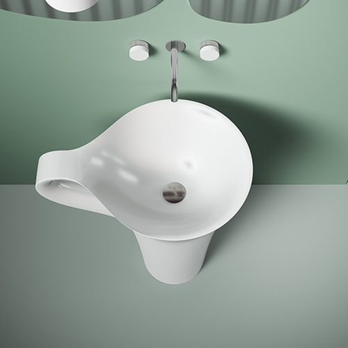 Раковина на ножке - CUP  - ART CERAM - из керамики / глянцевая / матовая отделка