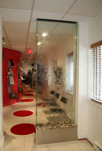 Отдельно стоящая водяная стена - SALON DE COIFFURE - Espace d'eau France - из стекла