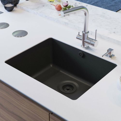 Кухонная раковина 1 чаша - ARCA SQA 102 / 104 - Aquasanita - без сушки / из композита / встраиваемая снизу