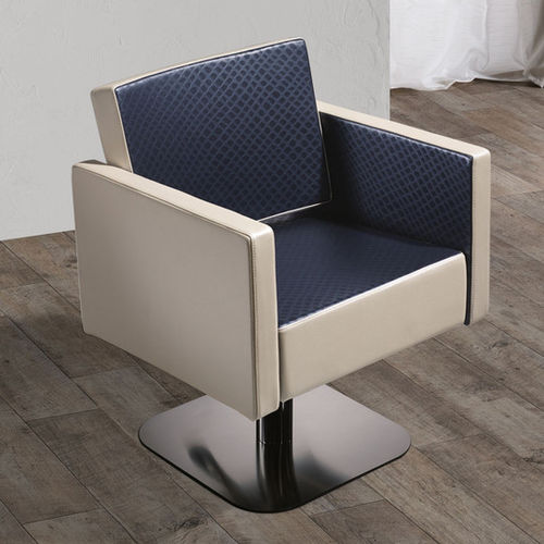 Современное парикмахерское кресло - SQUARE - Salon Ambience - из искусственной кожи / из хромированной стали / с регулируемым наклоном