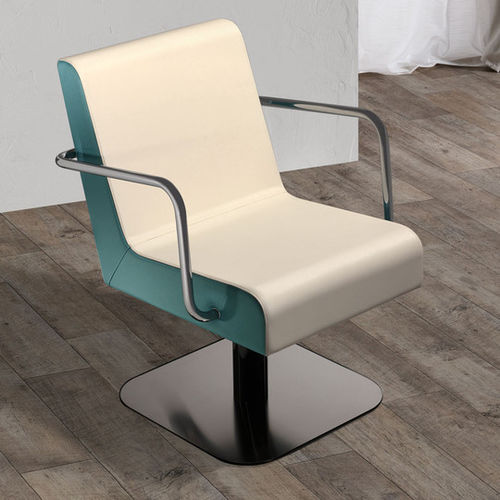 Современное парикмахерское кресло - ARIA - Salon Ambience - из искусственной кожи / из хромированного металла / из дерева