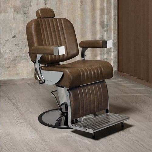 Кресло для парикмахерской из хромированного металла - EXECUTIF - Salon Ambience - из искусственной кожи / с опорой для ступней / с подголовником
