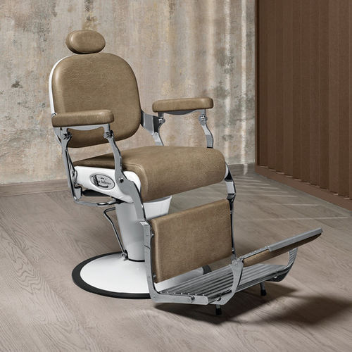 Кресло для парикмахерской из хромированного металла - PREMIER - Salon Ambience - из искусственной кожи / с опорой для ступней / с подголовником