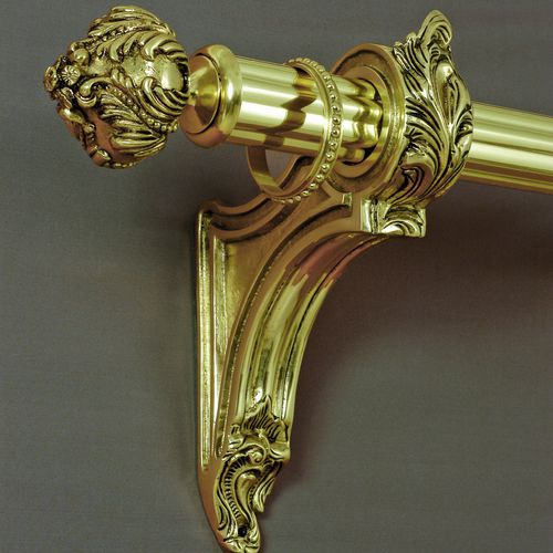 Карниз для штор из латуни - LOUIS XV-FLEUR  - Houles - настенное крепление