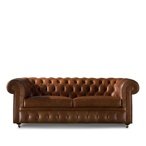 Раскладной диван - CHESTERFIELD CAPITONNÈ - Divani Santambrogio - честерфилд / из кожи / с подлокотниками