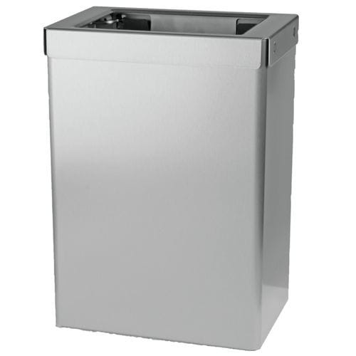 Мусорный контейнер для ванной комнаты - EBU 18 E ST  - OPHARDT Hygiene-Technik GmbH - настенный / из нержавеющей стали / с ручным управлением