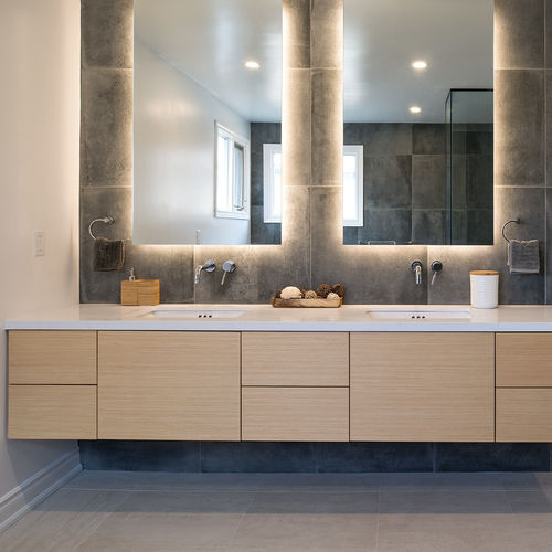 Двойная тумба под умывальник - CIRRUS - AYA kitchens - подвесная / из дуба / современная