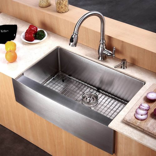 Кухонная раковина 1 чаша - AYA kitchens - без сушки / из нержавеющей стали / с передним бортиком