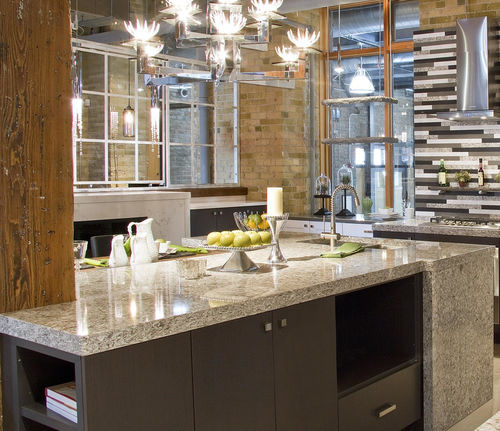Рабочая поверхность из терраццо - TERRAZZO - AYA kitchens - для кухни / с квадратным краем / по индивидуальному заказу