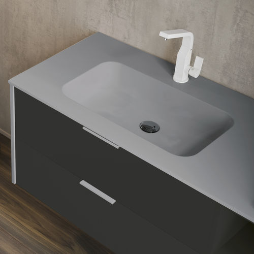 Встраиваемая раковина - CARTESIO - COMPAB - из Corian® / со встроенной столешницей / с умягчителем воды