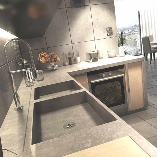 Рабочая поверхность из бетона UHPC Ductal© - EPAISSEUR 5 - BALIAN BETON Atelier - для кухни