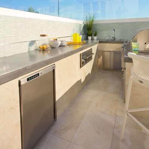 Кухня для наружного применения - BALIAN BETON Atelier - современная / из бетона UHPC Ductal© / с ручками