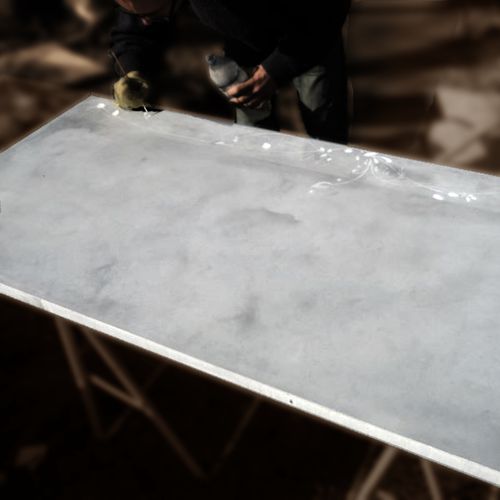 Рабочая поверхность из бетона UHPC Ductal© - PERSONNALISATION - BALIAN BETON Atelier - для кухни