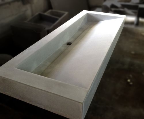 Настольная раковина - STANDARD - BALIAN BETON Atelier - из бетона UHPC Ductal© / прямоугольная / современная