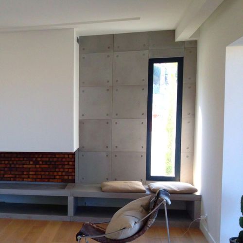 Покрытие для стен для внутреннего пространства - BALIAN BETON Atelier - из бетона UHPC Ductal© / матовое / имитация бетона