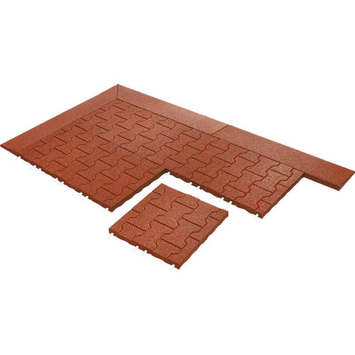 Плитка из переработанной резины - EUROFLEX® Paving Block Tile - KRAIBURG Relastec GmbH & Co. KG - для наружного применения / напольная / серая