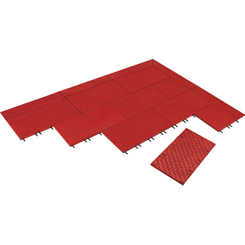 Напольная плитка из каучука - KOMFORTEX® Elastic Slab - KRAIBURG Relastec GmbH & Co. KG - для наружного применения / для интерьера / проницаемая
