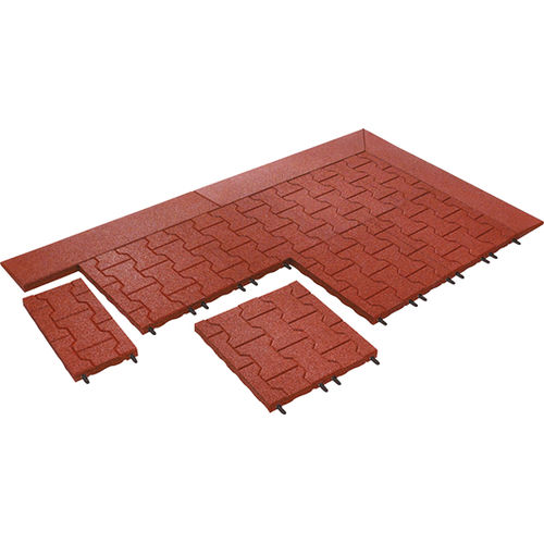 Напольная плитка из каучука - KOMFORTEX® H-Paver Surfacing Slab - KRAIBURG Relastec GmbH & Co. KG - для наружного применения / для конюшни / проницаемая