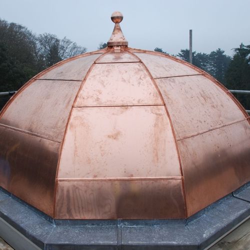 Крыша из меди - CLASSICALLY DESIGNED STATELY HOME - Peters Roofing - имитация металла / со стоячим фальцем