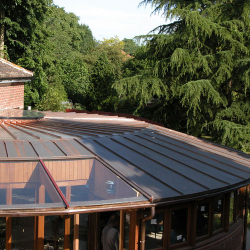 Покрытие из меди - HENLEY ON THAMES - Peters Roofing - имитация металла / со стоячим фальцем / план