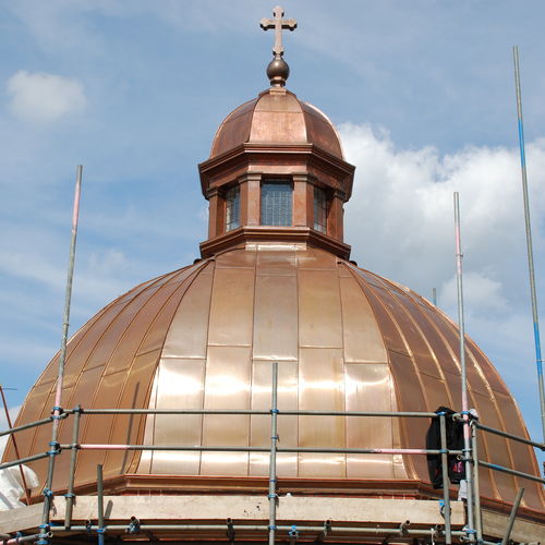 Покрытие из меди - ST. LAURENCE’S R.C. CHURCH - Peters Roofing - имитация металла / со стоячим фальцем / план