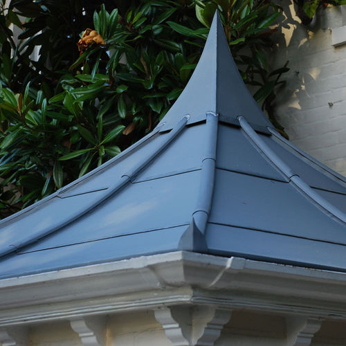 Покрытие из цинка - COPPIT HALL - Peters Roofing - имитация металла / план