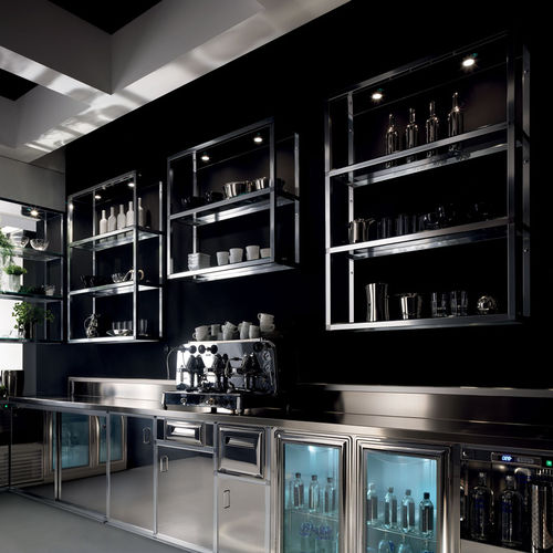 Барная стойка для бара - BACK BAR COUNTERS - Frigomeccanica - из нержавеющей стали / из анодированного алюминия / прямая