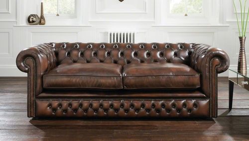 Диван кровать - HOLYROOD - distinctive chesterfields - стилизованный / из кожи / коричневый