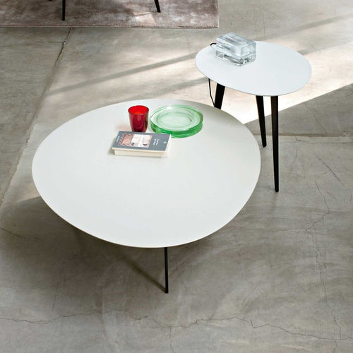 Современный журнальный столик - FLOWERS  - LEMA Home - из лакированной древесины / из камня / с основанием из металла