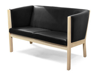 Современный диван - GE 285 - Getama Danmark - из кожи / черный / Hans J. Wegner