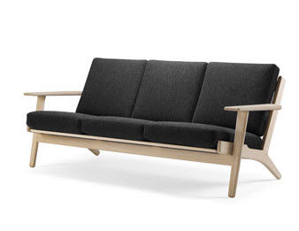 Современный диван - GE 290 - Getama Danmark - из кожи / черный / Hans J. Wegner
