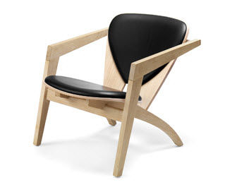 Современное кресло - GE 460 BUTTERFLY - Getama Danmark - из кожи / Hans J. Wegner