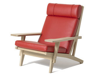 Современное кресло - GE 375 - Getama Danmark - из кожи / Hans J. Wegner