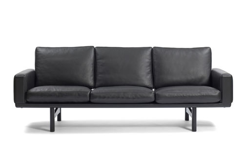 Современный диван - ge 236 - Getama Danmark - из кожи / черный / Hans J. Wegner