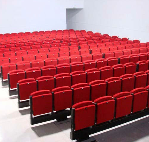 Современное кресло для аудитории - SACER 10 - Ezcaray International Seating - из ткани / складное / красное