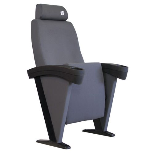 Кресло для кинотеатра из ткани - EZ12  - Ezcaray International Seating - черное / с подголовником