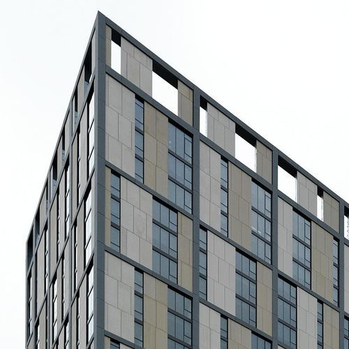 Фасад из цементно-стекольного композита - SOLSTICE ON THE PARK - Rieder Facades GmbH - акустический / с подсветкой / устойчивый к погодным катаклизмам