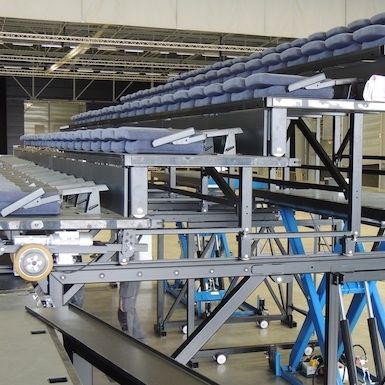 Современное кресло для аудитории - RETRACLIFT - MASTER INDUSTRIE - из ткани / обитое / складное