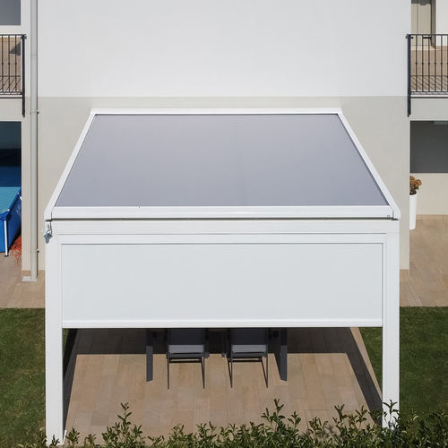 Пергола пристроенная к зданию - HYDRA - KE Outdoor Design - из алюминия / тканевое покрытие / модульная