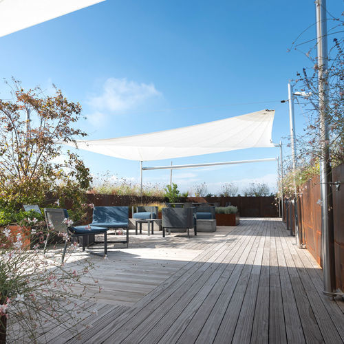 Ветроустойчивый натяжной тент - KHEOPE K13 - KE Outdoor Design - для наружного применения / прямоугольный / из ткани