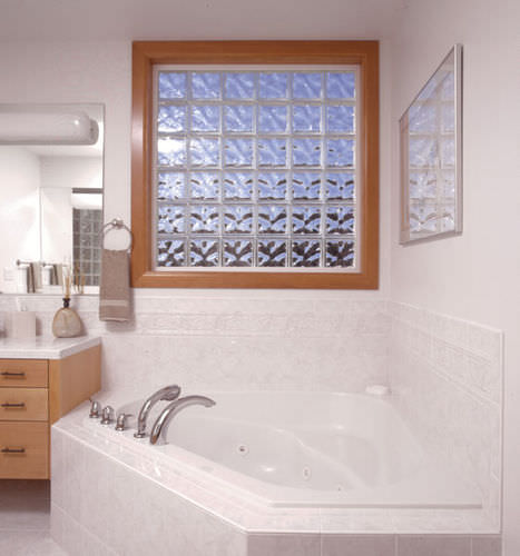 Квадратный стеклоблок - PREMIERE : DECORA® - Pittsburgh Corning - структурный / с высоким светопропусканием