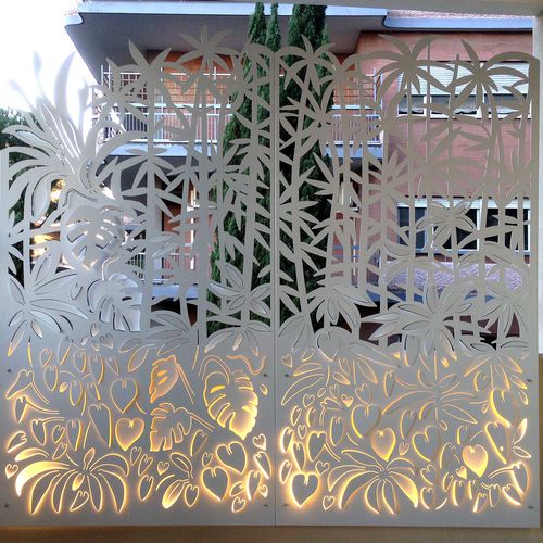 Разделительная перегородка панель - BACKLIT  - Logical Space design - из алюминия / для разделения