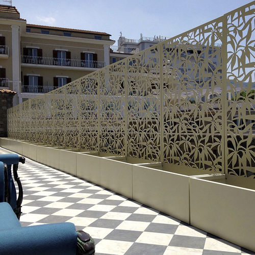Кадка для садовых растений из алюминия - SCHEFFLERA PARAPET - Logical Space design - прямоугольная / на заказ / современная