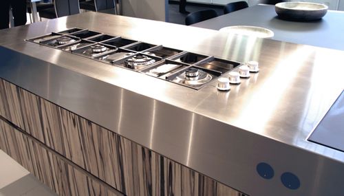 Рабочая поверхность из нержавеющей стали - ABK InnoVent - для кухни / полированная