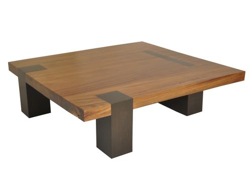 Современный журнальный столик - SQUARE TAMBURIL - Rotsen Furniture - из дерева / квадратный / из вторичных материалов