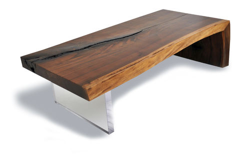 Современный журнальный столик - LIVE EDGE WALNUT  - Rotsen Furniture - из дерева / прямоугольный / из вторичных материалов