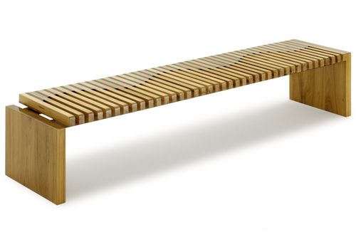 Современная скамейка - ONDA - Rotsen Furniture - из дерева / повторное использование