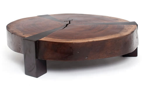 Современный журнальный столик - BOLACHA STAR  - Rotsen Furniture - из дерева / круглый / из вторичных материалов